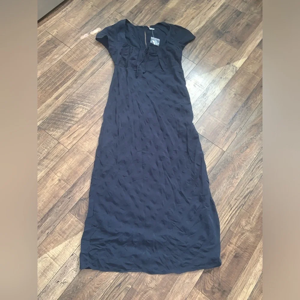 NWOT Free People Natalya Maxi Dress Black M $150 boho 90s spring boho 90s casual